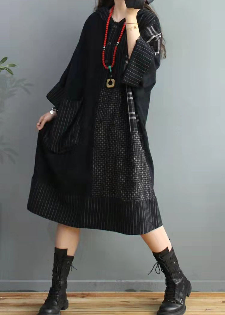 Fitted Colorblock Plaid asymmetrical design Cotton Linen Holiday Dress Summer