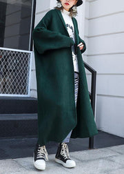 For Spring knit sweat tops fall fashion blackish green sweater coat - SooLinen