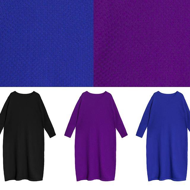 For Work purple Sweater weather Quotes o neck long sleeve Funny fall sweater dresses - SooLinen