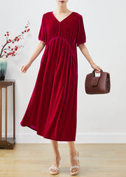 French Mulberry Oversized Silk Velour Maxi Dress Fall