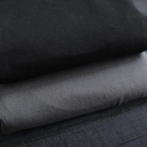 French Patchwork cotton SpringBlouse Neckline Black Shirts - SooLinen