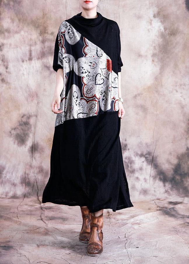 French black Tunics Wardrobes love prints Dresses fall - SooLinen