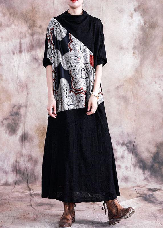 French black Tunics Wardrobes love prints Dresses fall - SooLinen