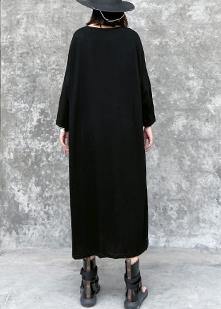 Gothic Sunflower Black Maxi Dress