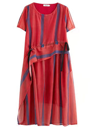 French Blue Organza-Kleid mit Stehkragen und halben Ärmeln