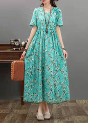 French burgundy cotton linen dresses Fine Sewing prints Maxi summer Dress