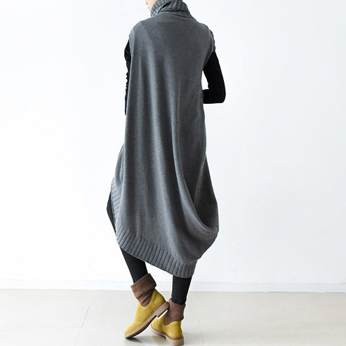 Graue Pullover, warme Strickkleider, zweiteilig, Kreuzdesign, Frühjahr 2018