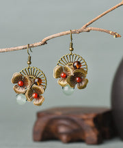 Handmade Agate Fine Copper Ethnic Style Drop Earrings