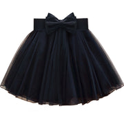 Handmade Black Bow tulle Tiered Skirt Summer