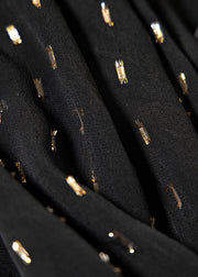 Handmade Black Zircon Wrinkled Patchwork Cotton Cardigan Long Sleeve