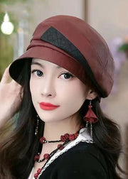 Handmade Boutique Elegant Black Silk Beret Hat
