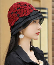 Handmade Mulberry Lace Patchwork Knit Bonnie Hat