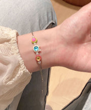 Handmade Multi Copper Pearl Glass Charm Bracelet