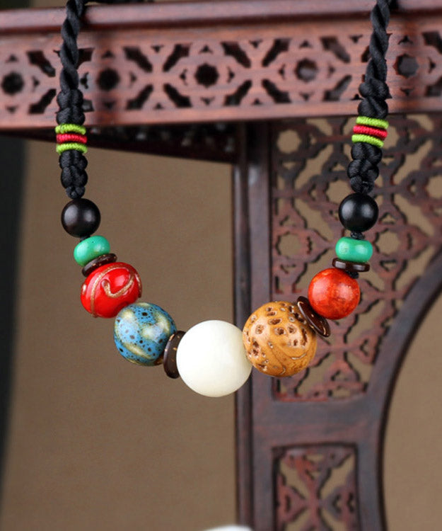 Handmade Pearl Coloured Glaze Cozy Necklace