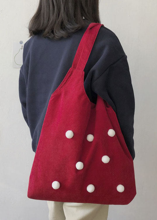 Handgemachte Red Cord Satchel Handtasche mit großer Kapazität