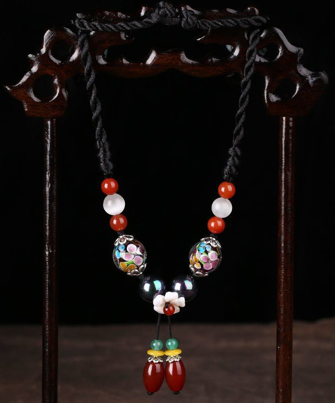 Handmade Vintage Patchwork Jade Pendant Necklace