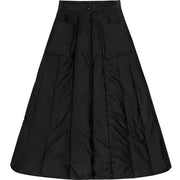 High Waist Skirt Fashion New Women Elastic Waist Black 2021 Winter Pocket Goddess Fan Casual Style Loose Skirt ( Limited Stock) - SooLinen