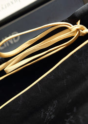 Italian Black Patchwork Jacquard Silk Tops Bracelet Sleeve