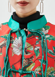 Italian Colorblock Tasseled Patchwork Jacquard Silk Vest Fall