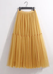 Italian Grey Elastic Waist Patchwork Exra Large Hem Tulle Skirt Spring