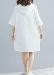Italian White Appliques Cotton Summer Dresses - SooLinen