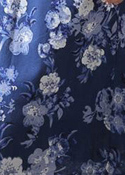 Tunika-Kleid aus italienischer BaumwolleFashion Floral Ethnic Loose V-Ausschnitt Plus Size Dress