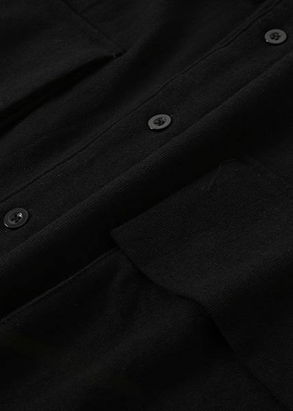 Italian lapel pockets Plus Size clothes For Women black Knee women coats fall - SooLinen