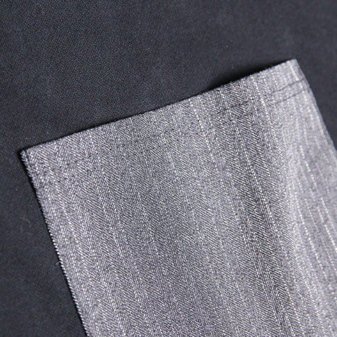 Italienische Patchwork-Baumwollsteppkleidung Plus Size Muster schwarzes Kniekleid