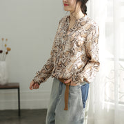 Italian pink brown fine Fashion Ideas v neck Plus Size Clothing blouses