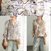 Italian pink brown fine Fashion Ideas v neck Plus Size Clothing blouses