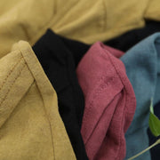 Italian pink cotton clothes For Women o neck asymmetric baggy blouse - SooLinen