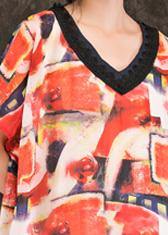Italian v neck pockets dress multicolor Dress summer - SooLinen