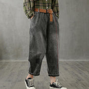Jeans children's loose plus size  straight nine-point casual pants - SooLinen