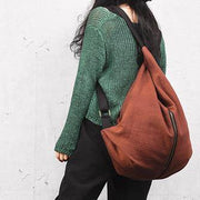Literary Fan Various Back Style Red Shoulder Bag Simple Backpack - SooLinen