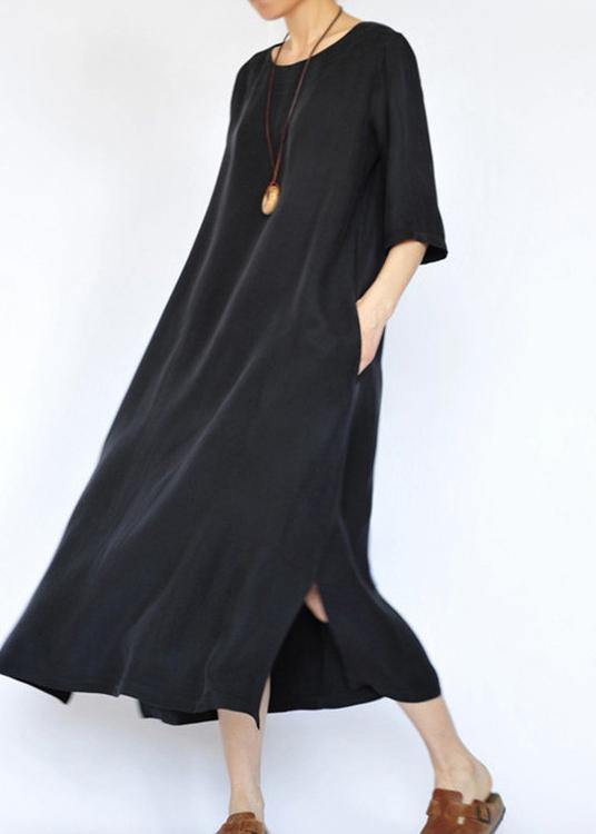 Comfly Black Summer Plus Size Dresses - SooLinen