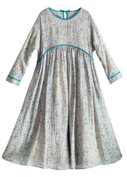 Loose O-Neck Patchwork Summer Quilting Dresses Wardrobes Print Dresses - SooLinen