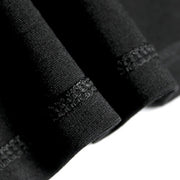 Loose Three Quarter sleeve Cotton Tunics Fun Tunic Tops black loose Dress