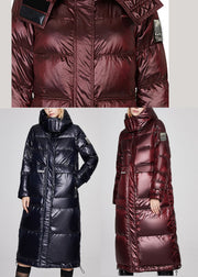 Luxury Mulberry Pockets Graphic lengthen Winter Duck Down Jacket