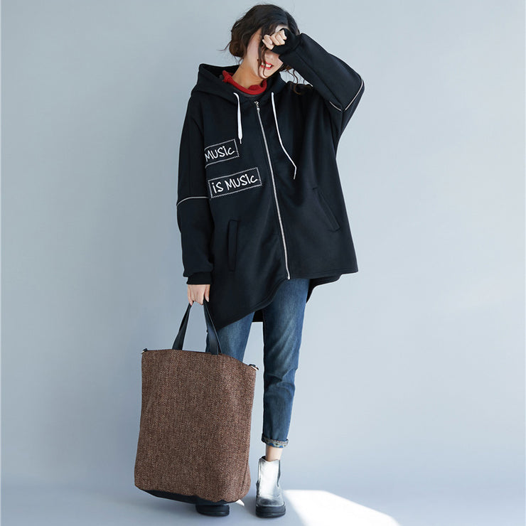 Luxury black Parkas for women plus size hooded winter jacket thick winter outwear