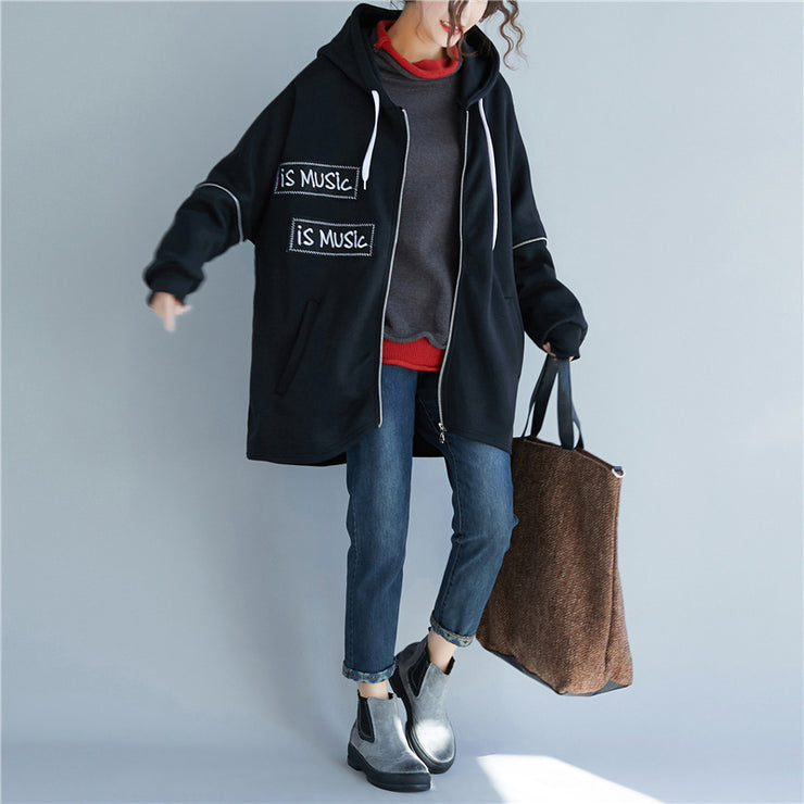 Luxury black Parkas for women plus size hooded winter jacket thick winter outwear