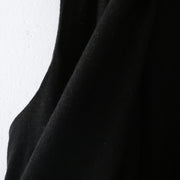 Luxuriöser langer Mantel aus schwarzer Wolle, übergroßer Maximantel mit asymmetrischem Saum für Damen, ärmellose lange Jacken