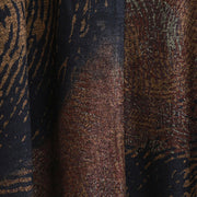 Luxuriöser Wintermantel mit Schokoladendruck plus Größe V-Ausschnitt asymmetrisches Design Mäntel Damen Langarm zwei Möglichkeiten, Mäntel zu tragen