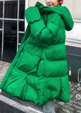 Luxury plus size snow jackets hooded coats green winter women parka - SooLinen