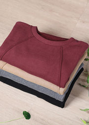 Modern Black Casual Loose Sweatshirts Top - SooLinen