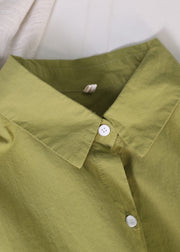 Modern Black Peter Pan Collar Low High Design Button Pockets Shirt Long Sleeve