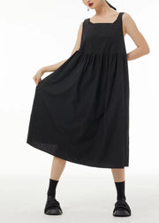 Modern Khaki Backless Patchwork Cotton A Line Dress Sleeveless