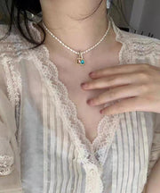 Modern Purple Asymmetricar Pearl Crystal Zircon Pendant Necklace