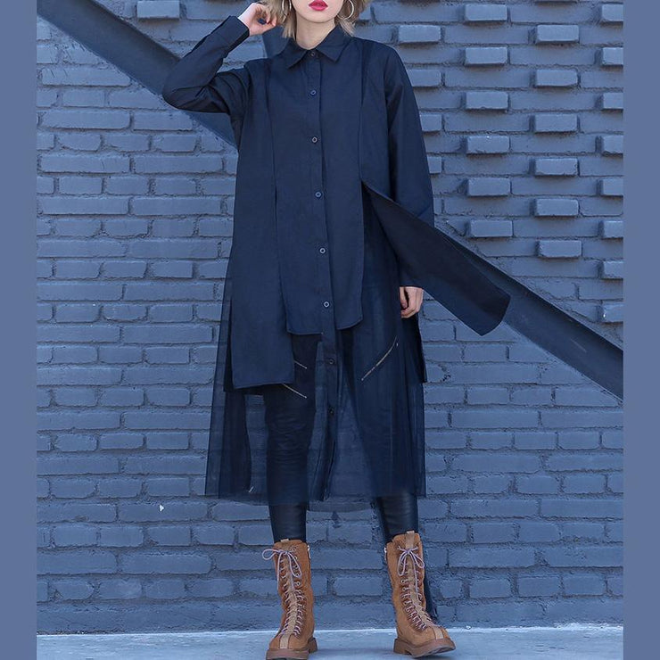 Moderne Baumwollkleidung mit Umlegekragen, schwarzes Etuikleid mit pakistanischem Muster