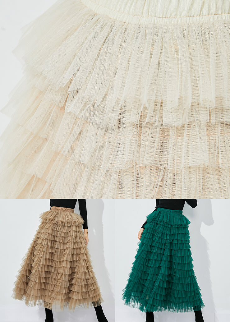 Modern White Elastic Waist Tulle Holiday Skirts Summer