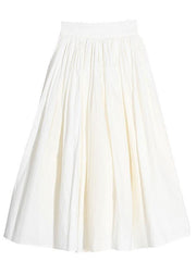 Modern White Patchwork Lace Summer A Line Skirts - SooLinen